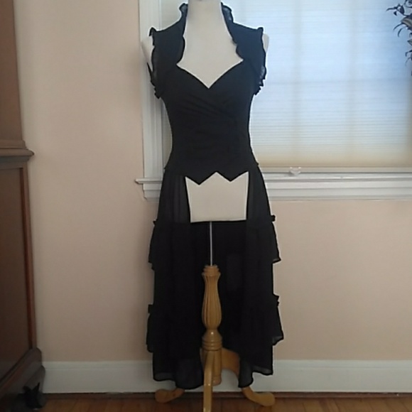 Hot Topic Jackets & Blazers - Hot Topic sheer ruffled dress vest